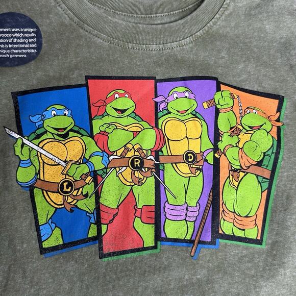 Teenage Mutant Ninja Turtles Green Toddler Short Sleeve Crewneck Tee 4T New - Picture 5 of 8